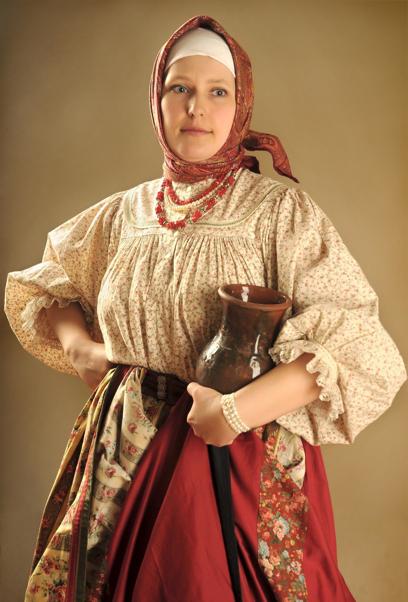 Girls in Slavic costumes in Wenzhou