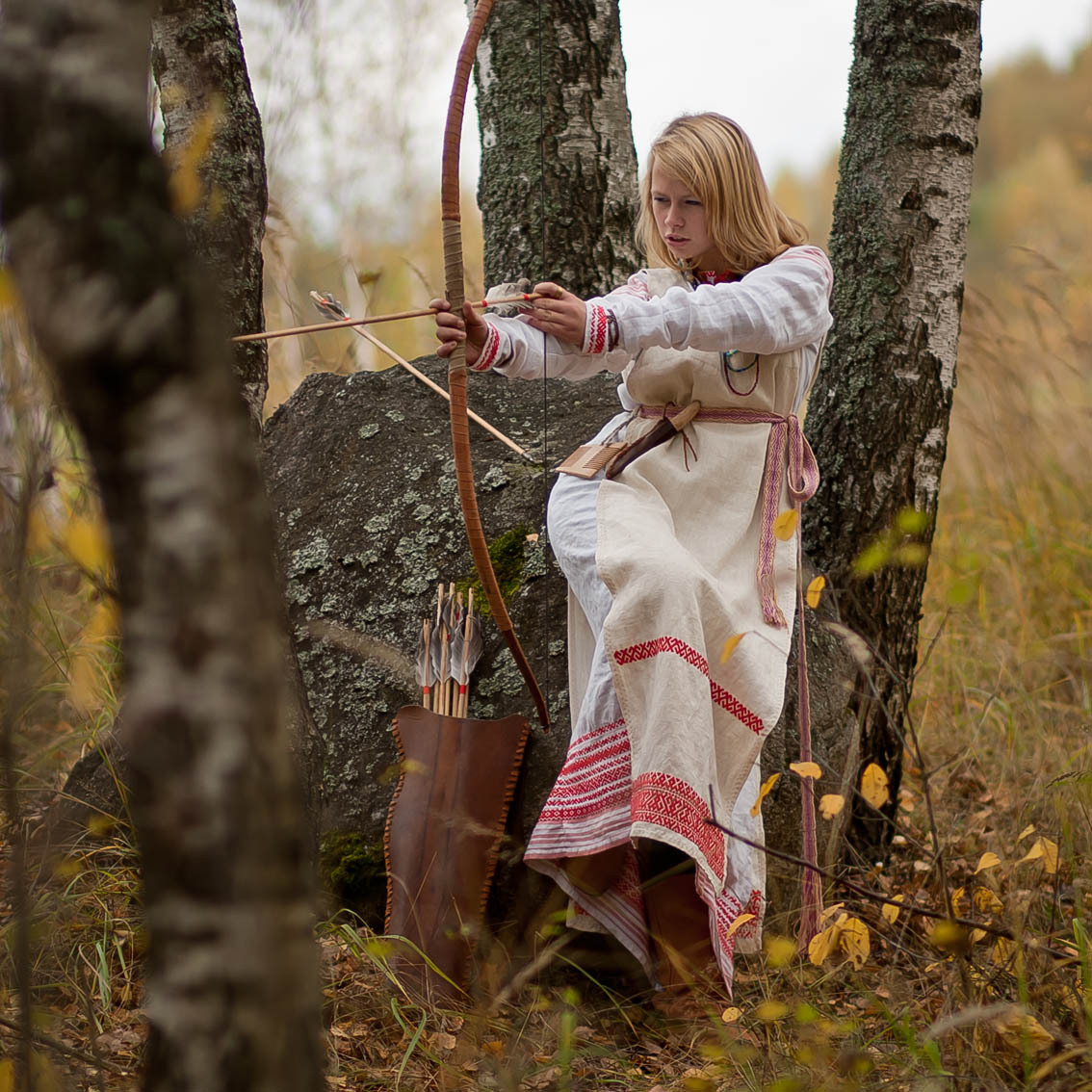 Sexy photo Girls in Slavic costumes in Wenzhou